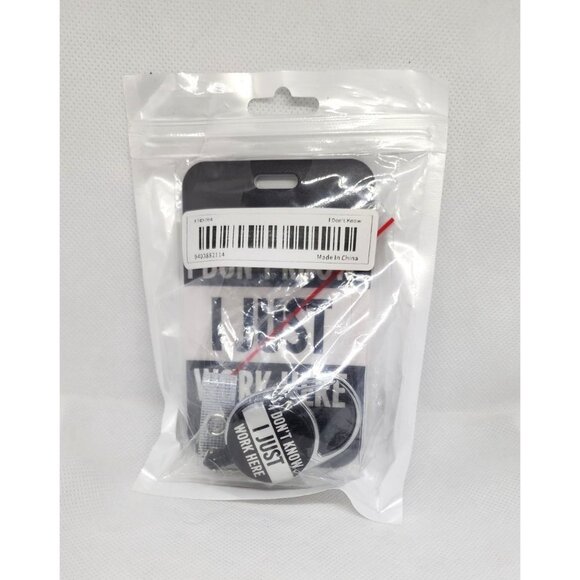 Black White ID Badge Holder Clip On Extendable - Stylish & Practical Accessories - Picture 3 of 10